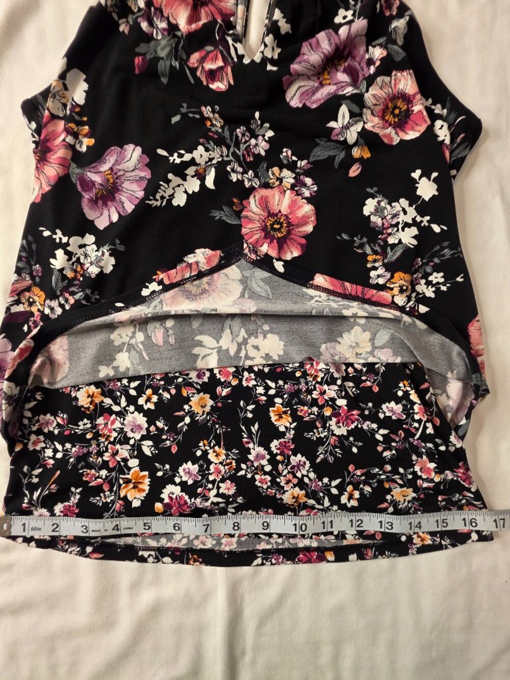 White House Black Market Floral Sleeveless Blouse, Size XS - Picture 7 of 10